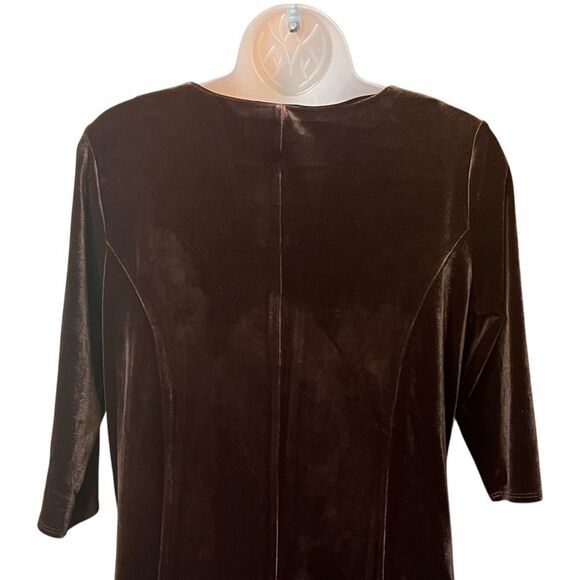 Chadwick's of Boston Brown Velvet Maxi Dress Sz M Fairy Forest Whimsigoth Castle - Picture 11 of 16